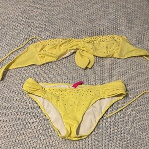 Victoria's Secret Yellow Bikini with Rhinestones